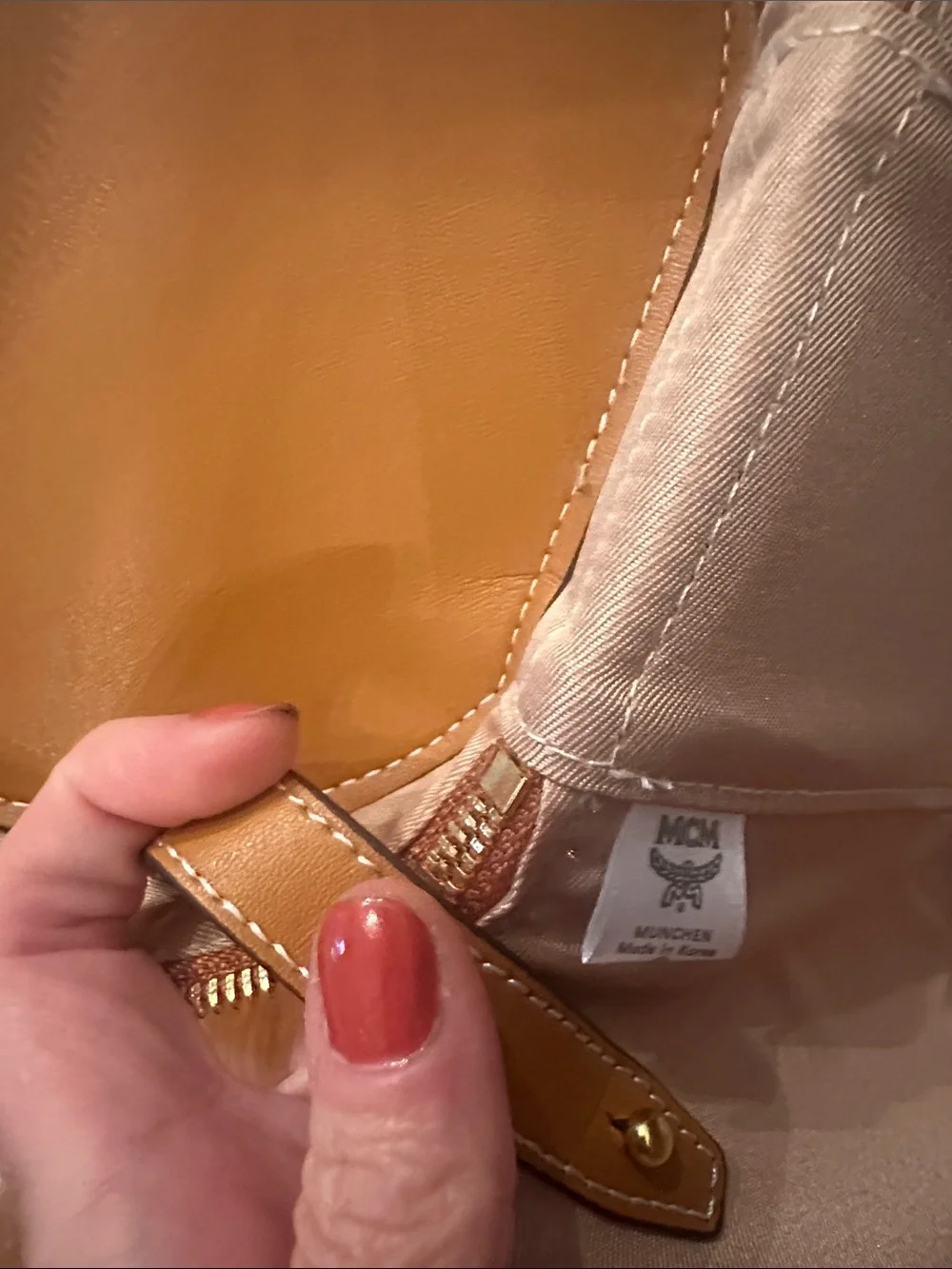 Cognac Visetos Monogram Mini Top-Handle Bag with Crossbody Strap